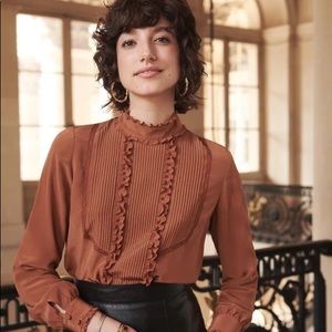 Sezane Jules Blouse in Caramel